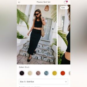 Free People Maxine Skirt Set